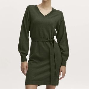 B.young Bynonina Vneck Sweater Dress Green